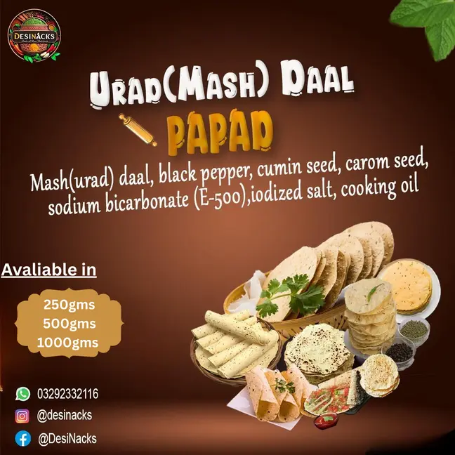 urad (mash) daal papad