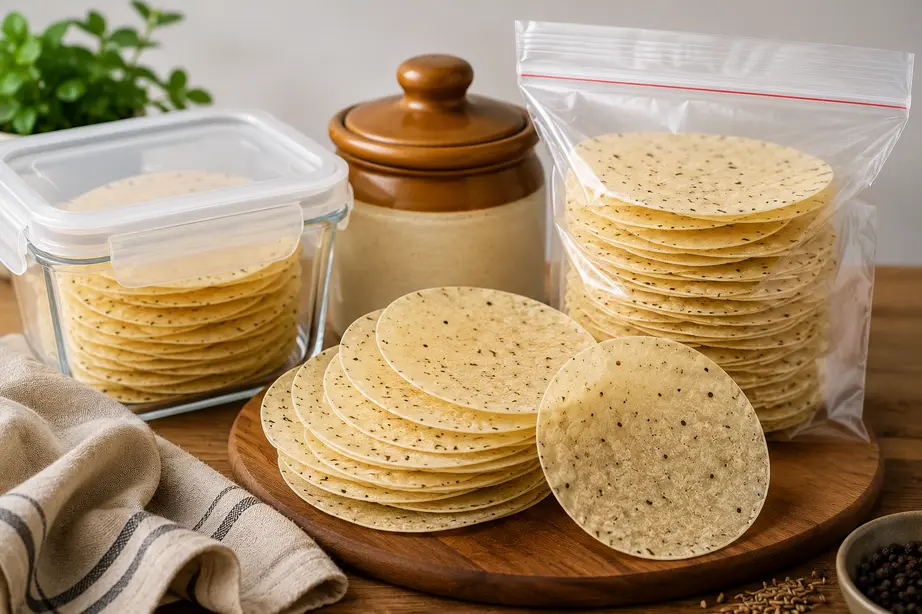 How to Store Homemade Papad Properly: Keep Your Papad Fresh and Crispy