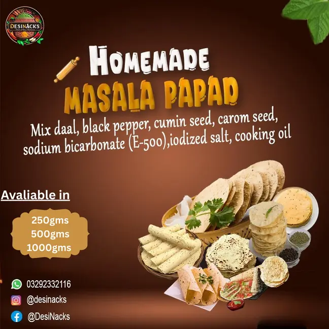 homemade masala papad