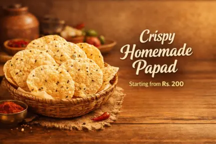 homemade masala papad