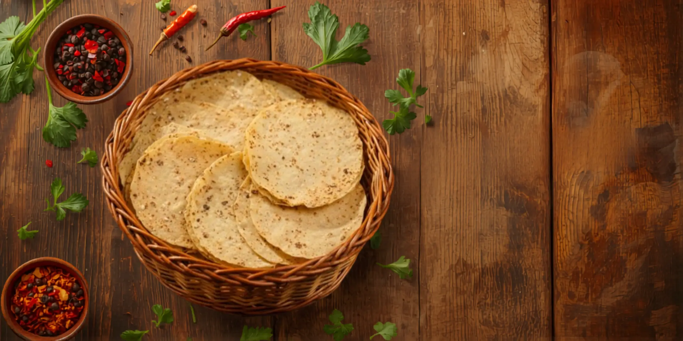 homemade papad in Pakistan